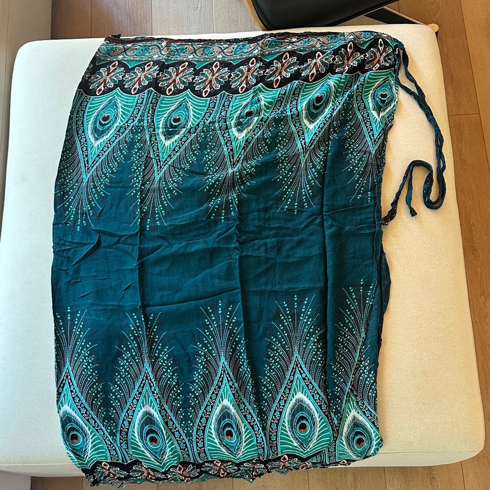 Elegant Teal Sarong Wrap
